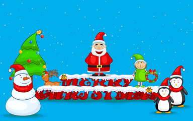 Santa Claus wishing Merry Christmas
