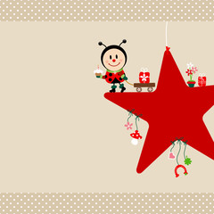 Ladybug Cake Star & Symbols Beige
