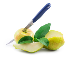 apple and pear with a knife © olya6105