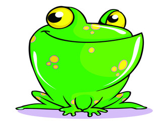 green frog cartoon