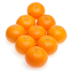 Oranges line in rhombus shape