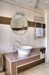 Sink in a clean an modern design bathroom