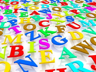 Fototapeta premium letters of the English alphabet.