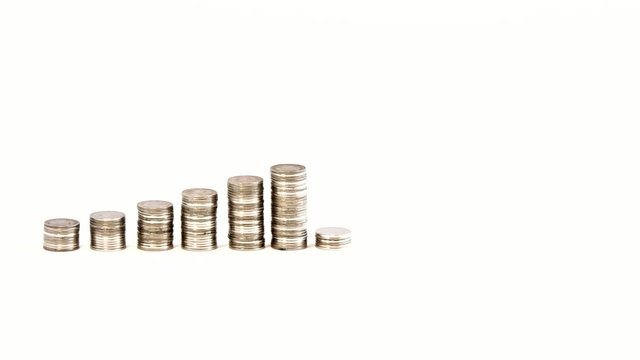 Increase and decrease coin money twelve month