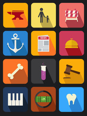 flat icons set 12