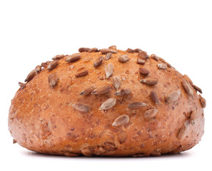 Hamburger bun or roll with sesame seeds  cutout