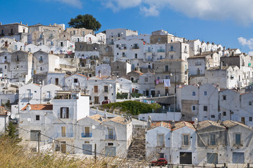Panoramic view of Monte Sant'Angelo. Puglia. Italy.