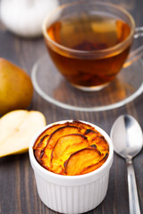 Pie made with fresh pears