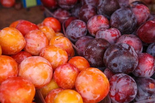 Mixed plum fruits