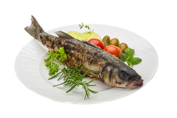 Roasted seabass