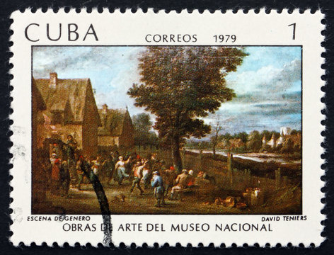 Postage stamp Cuba 1979 Genre Scene, by David Teniers