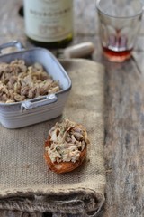 homemade pate with toast bread