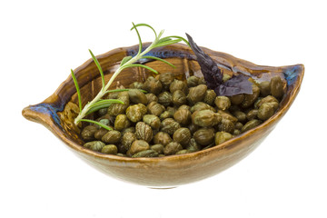 Capers in the bowl