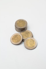 Money monet on white background