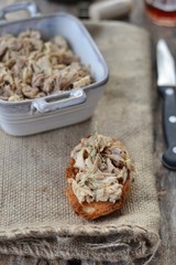 homemade pate with toast bread