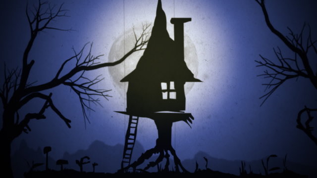witch's night flight - shadow theater