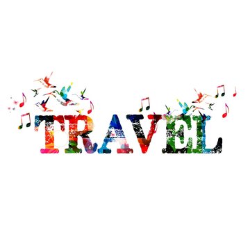 Colorful vector travel background