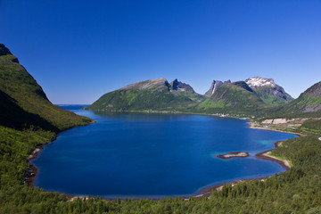 Fototapeta na wymiar Bergsfjord auf Senja