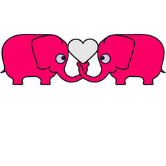 Love Elephant Couple