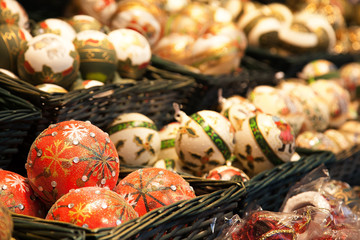Christmas balls in the market