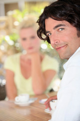 Couple having a drink