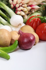 Variety of fresh clean vegetables