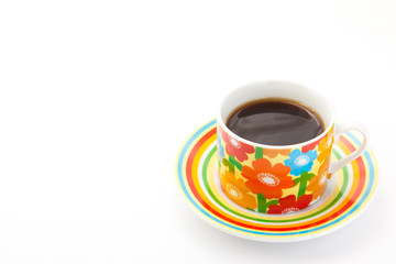 coffee poured into a coffee cup