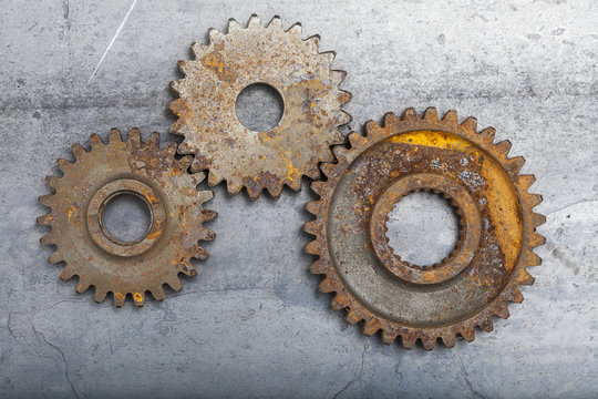 Three Rusty Gears