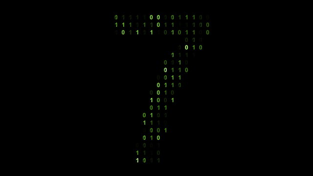 Binary code screen matrix style