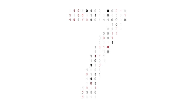 Binary code screen matrix style