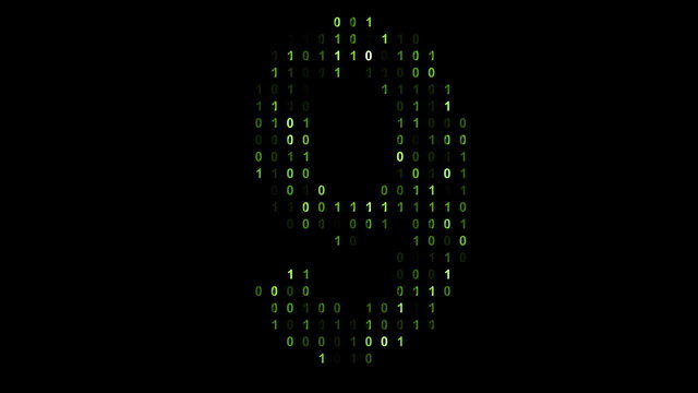 Binary code screen matrix style