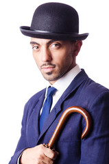 Businessman in old style hat