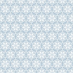 Christmas card with snowflakes. Grey festive background.