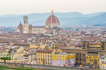 Fototapeta na wymiar Florence cityscape in dusk hours
