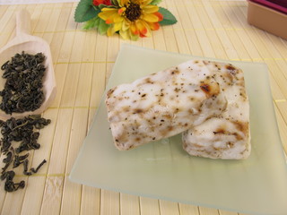 Handgemachte Grünteeseife