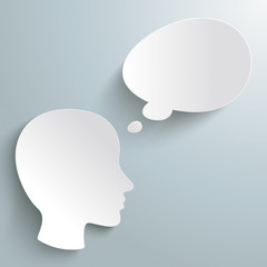 White Head Thought Bubble PiAd