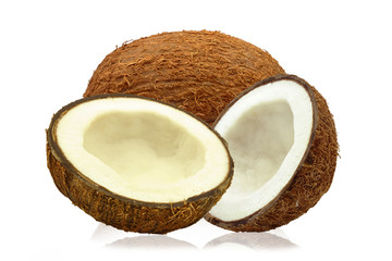 coconuts on a white background