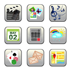 Set of social multimedia icons for design - set 2