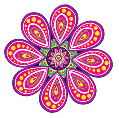 Flower pattern ornament (mandala style)
