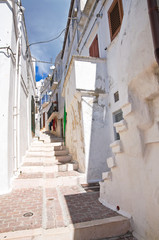 Alleyway. Monte Sant'Angelo. Puglia. Italy.