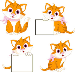 cat cartoon with different poses