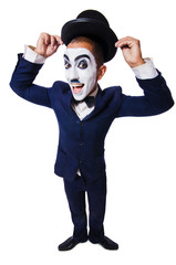 Funny man with face paint