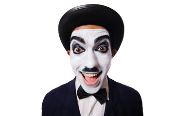 Funny man with face paint