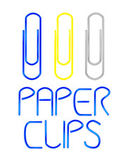 Vector paper clips with notice.
