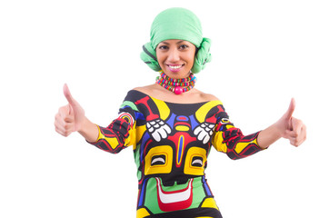 Young japanese woman in stylish clothing