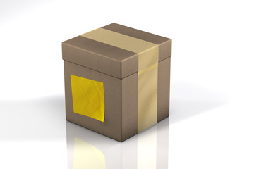 Fototapeta premium Kiste Packet Band - Zettel