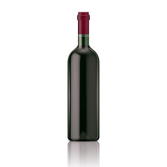 Red wine bottle.
