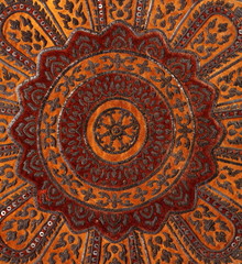 Old art pattern on the fabric background