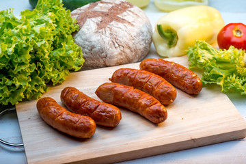 grilled sausages