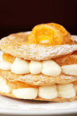 millefeuille with tangerine